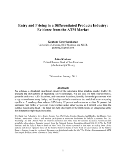 Entry and Pricing in a Differentiated Products