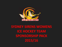 sydney sirens womens ice hockey team sponsorship pack 2015/16