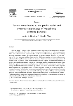 Factors contributing to the public health and economic importance