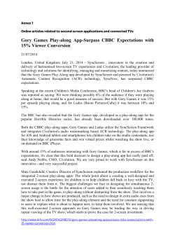 Gory Games Play-along App-Surpass CBBC Expectations
