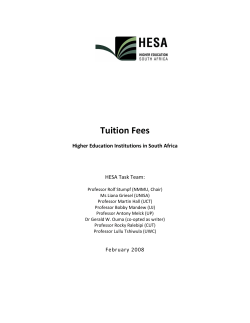 HESA Report on Tuition Fees and Higher