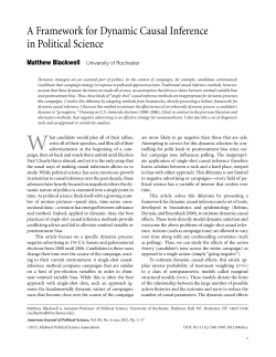 A Framework for Dynamic Causal Inference in Political Science