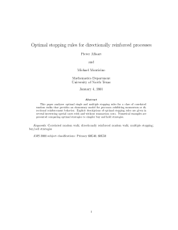 Optimal stopping rules for directionally reinforced processes