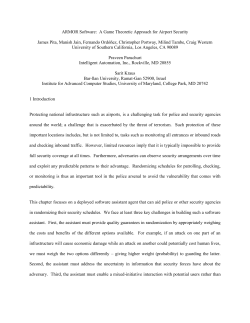 ARMOR Software: A Game Theoretic Approach for