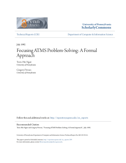 Focusing ATMS Problem-Solving: A Formal Approach