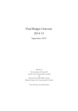 Final Budget Outcome 2014-15