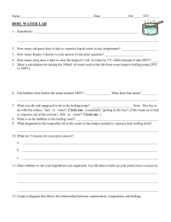 Boil Water Lab questions and why the salt