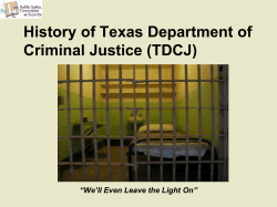 History of Texas Department of Corrections