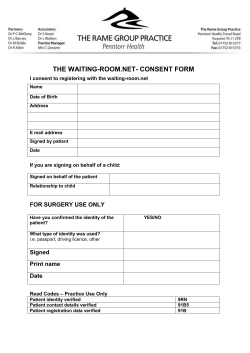 I consent to registering with the waiting-room.net
