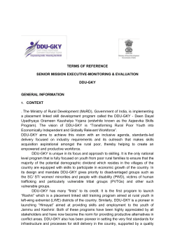 TERMS OF REFERENCE SENIOR MISSION EXECUTIVE