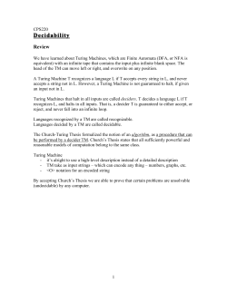 Decidability - Mathematics and Computer Science