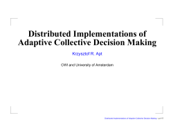 Distributed Implementations of Adaptive Collective Decision Making