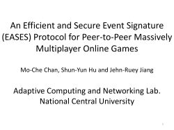 An Efficient and Secure Event Signature (EASES) Protocol for Peer
