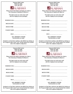 Print Move-In Label - Campus Mail
