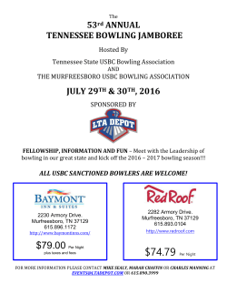 53 rd ANNUAL TENNESSEE BOWLING JAMBOREE