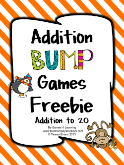 Addition-Games - Franklin Regional School District
