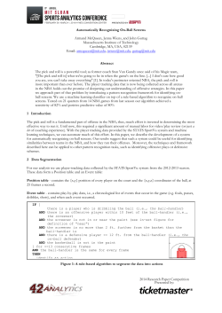 Automatically Recognizing On-Ball Screens