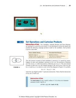 2.3 Set Operations and Cartesian Products