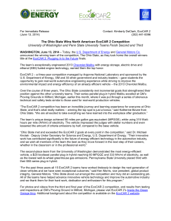 The Ohio State Wins North American EcoCAR 2 Competition
