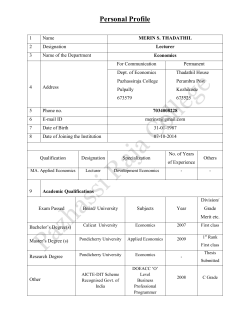 Merin S.Thadathil - Pazhassi Raja College