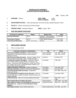 Curriculum Vitae - Georgia State University
