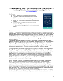 Adaptive Design Theory and Implementation Using SAS and R