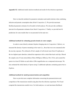 Appendix S2: Additional model selection methods and results for the