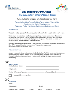 St. Basil Fun Fair Information - St. Basil Catholic Elementary School