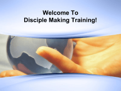 Disciple Making Overview