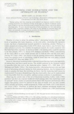 advertising cost interactions and the optimality of pulsing