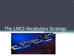 The LINCS Vocabulary Strategy