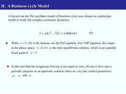 A Business cycle Model
