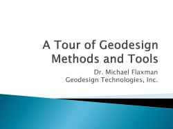 A Tour of Geodesign Methods and Tools