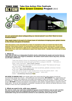 Take One Action Film Festivals Wee Green Cinema Project