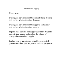 Demand and supply