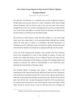 Class Actions, Group Litigation and Other Forms of Collective