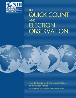 quick count election observation quick count election observation