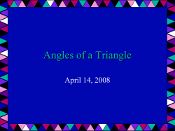Angles of a Triangle