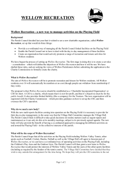 Information leaflet for public meeting