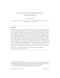 Estimating Demand Elasticities Using Nonlinear Pricing
