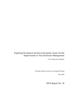 Exploring Ecological and Socio-Economic Issues for the