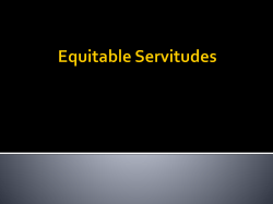 Equitable Servitudes