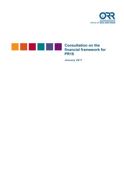 Consultation on the financial framework for PR18