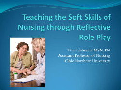 Teaching the Soft Skills of Nursing through Reflective Role Play