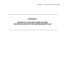 appendix 2 projects, plans and other actions incorporated into the