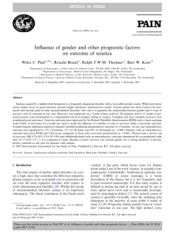 Influence of gender and other prognostic factors on outcome