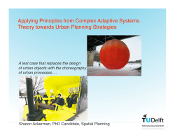 Applying Principles from Complex Adaptive Systems Theory towards