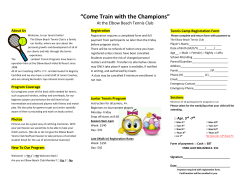 Lambert Easter Tennis Camp 2017