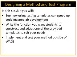 Code Magnet Method And Test Program
