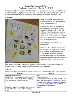 Page 1 of 6 Results of the Troopers Hill Field Play Design
